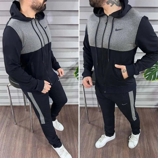 3 Pcs Men's Fleece Plain Zipper Track Suit