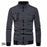 1 Pc Men's Stitched Fleece Zipper Jacket, Grey